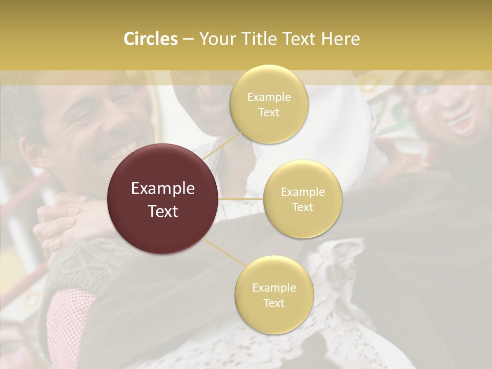 Man In Love At The Hands Of Your Favorite Bear PowerPoint Template