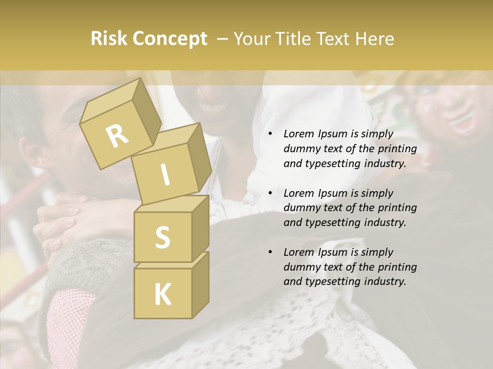 Man In Love At The Hands Of Your Favorite Bear PowerPoint Template