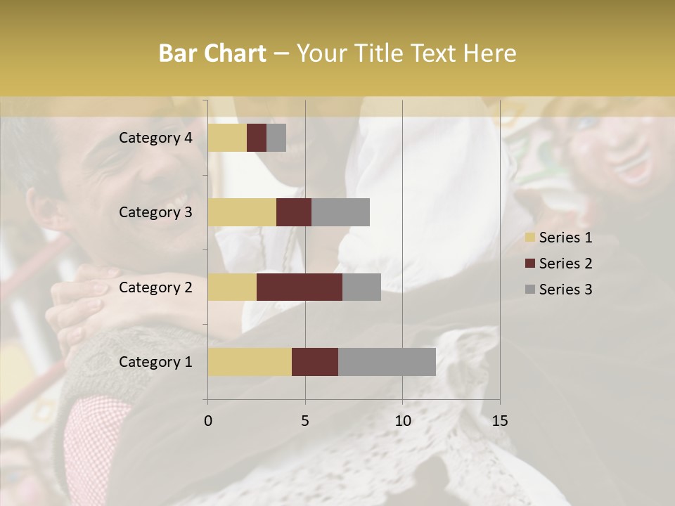 Man In Love At The Hands Of Your Favorite Bear PowerPoint Template