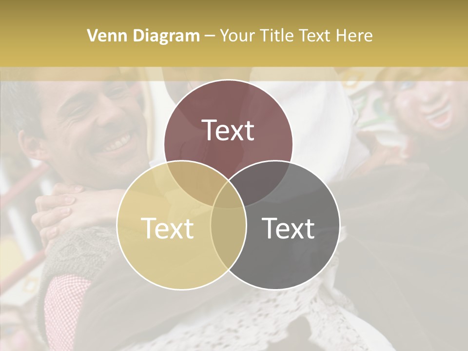 Man In Love At The Hands Of Your Favorite Bear PowerPoint Template