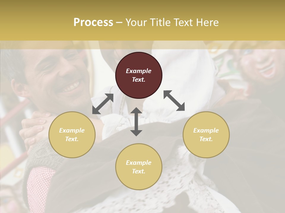 Man In Love At The Hands Of Your Favorite Bear PowerPoint Template