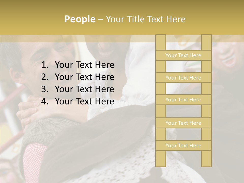 Man In Love At The Hands Of Your Favorite Bear PowerPoint Template