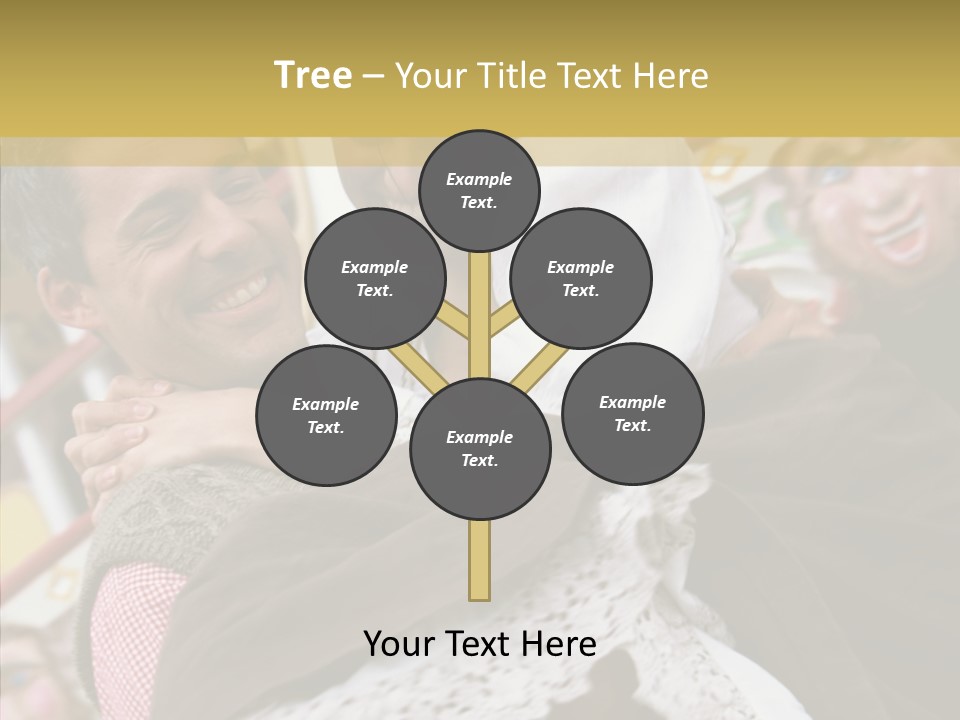 Man In Love At The Hands Of Your Favorite Bear PowerPoint Template