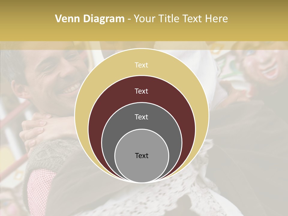 Man In Love At The Hands Of Your Favorite Bear PowerPoint Template