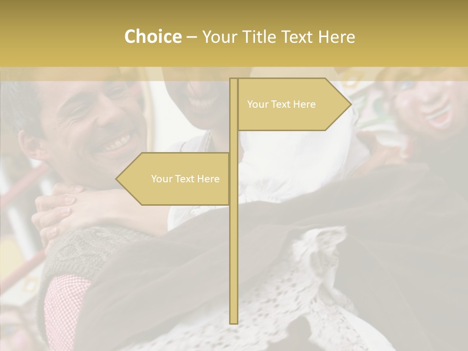 Man In Love At The Hands Of Your Favorite Bear PowerPoint Template