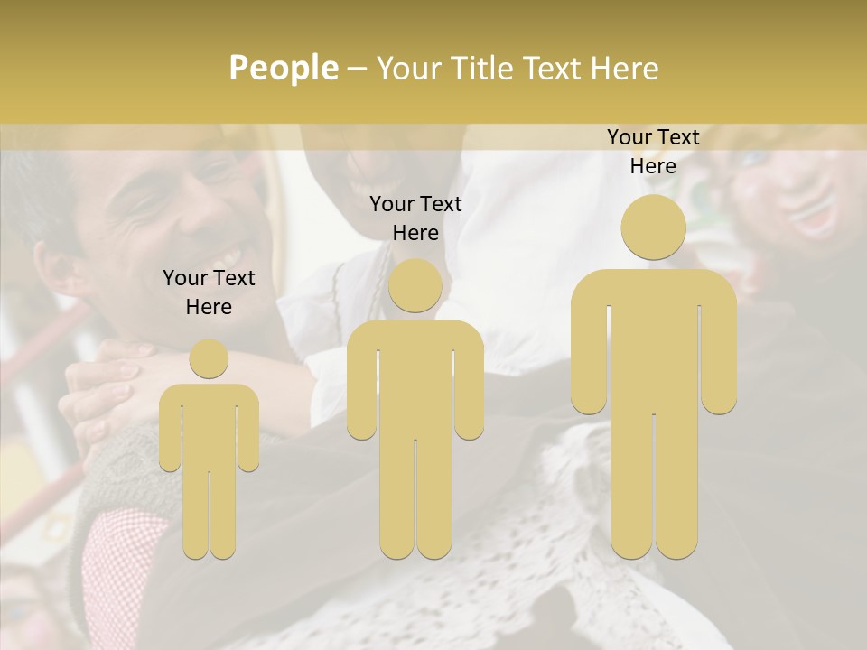 Man In Love At The Hands Of Your Favorite Bear PowerPoint Template