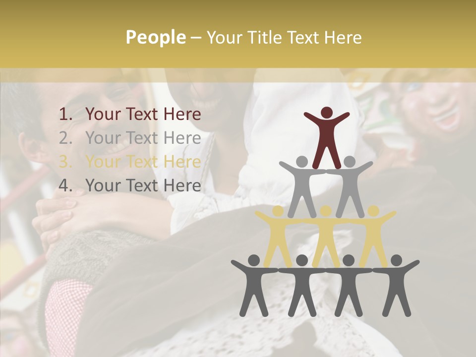 Man In Love At The Hands Of Your Favorite Bear PowerPoint Template