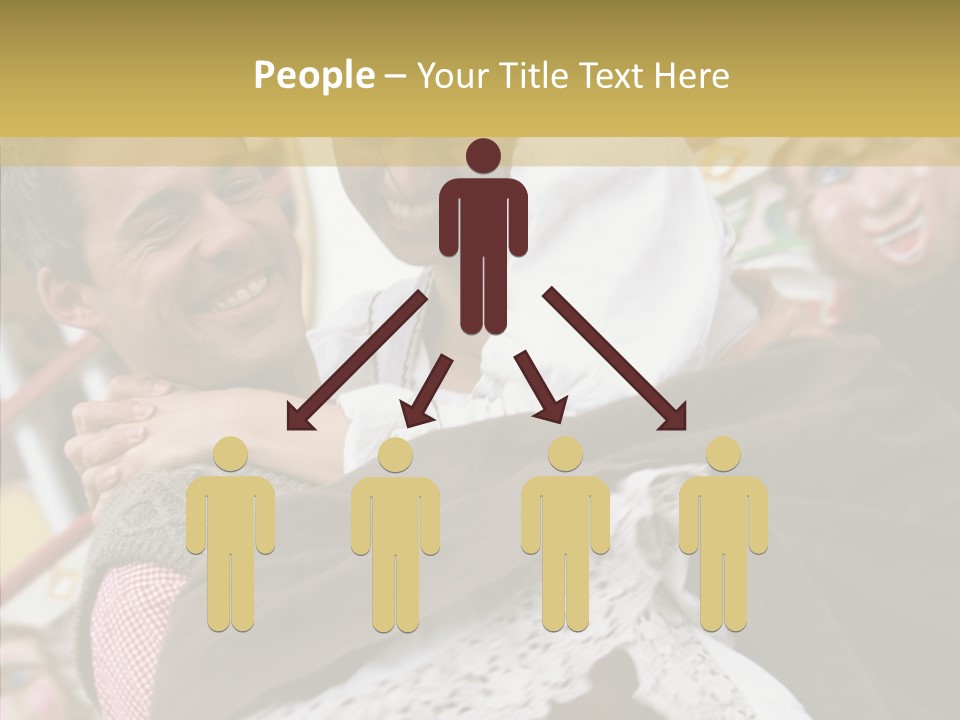 Man In Love At The Hands Of Your Favorite Bear PowerPoint Template