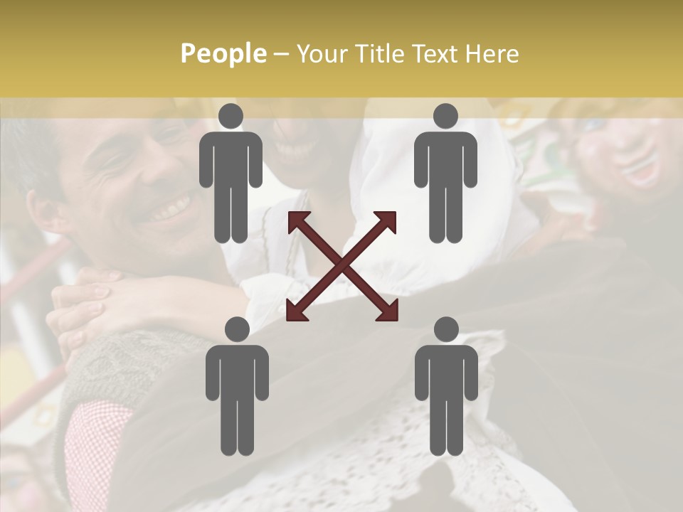 Man In Love At The Hands Of Your Favorite Bear PowerPoint Template