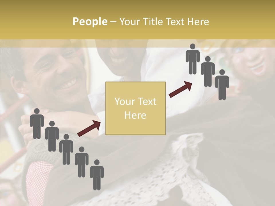 Man In Love At The Hands Of Your Favorite Bear PowerPoint Template