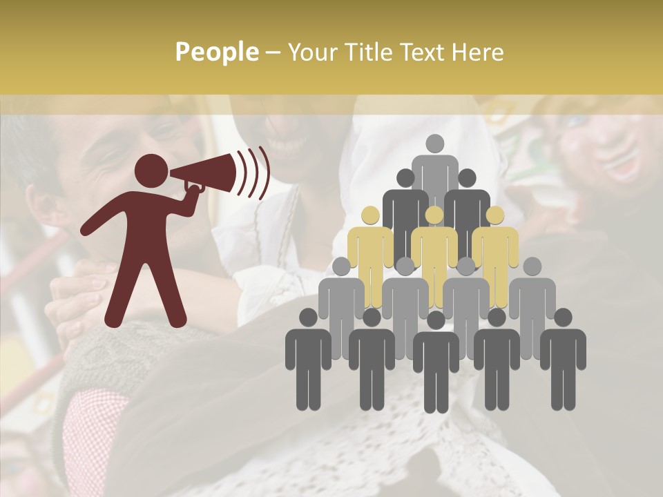 Man In Love At The Hands Of Your Favorite Bear PowerPoint Template