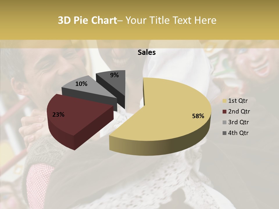 Man In Love At The Hands Of Your Favorite Bear PowerPoint Template