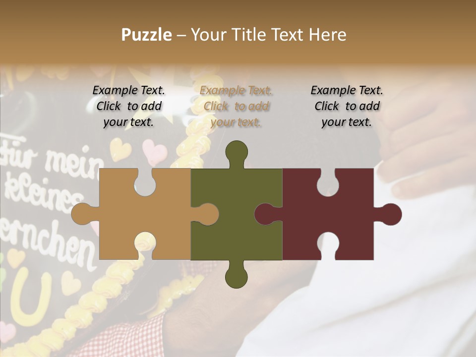 People In Love Are Kissing Near A Chocolate Heart PowerPoint Template