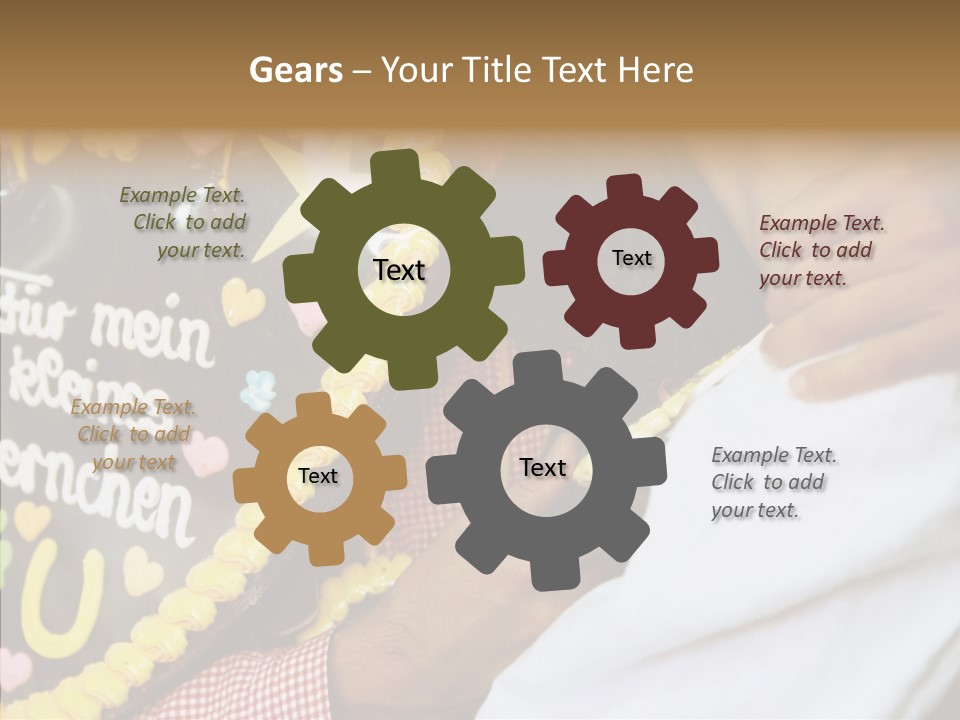 People In Love Are Kissing Near A Chocolate Heart PowerPoint Template