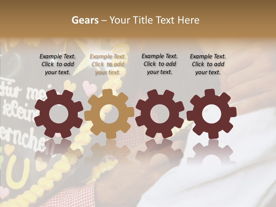 People In Love Are Kissing Near A Chocolate Heart PowerPoint Template