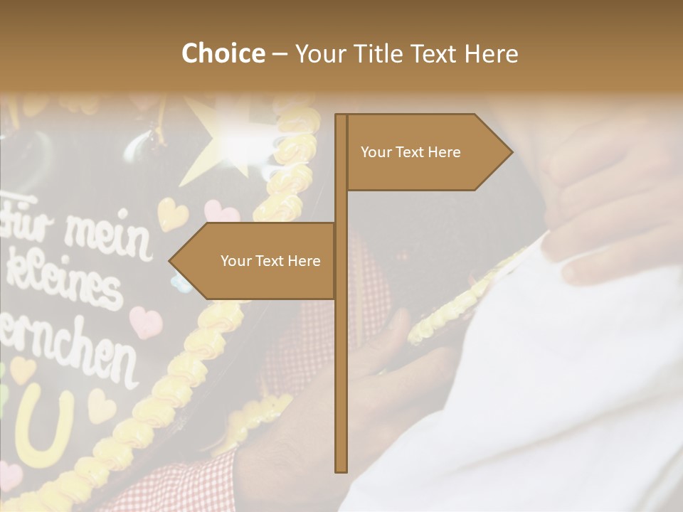 People In Love Are Kissing Near A Chocolate Heart PowerPoint Template