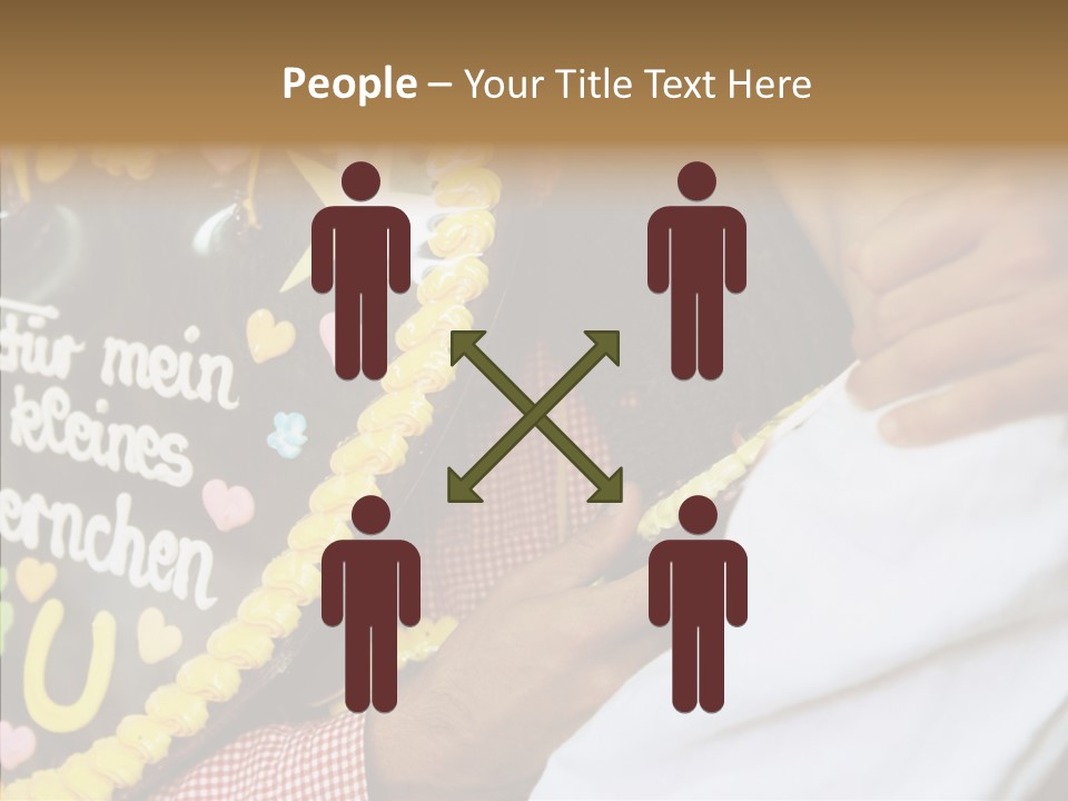 People In Love Are Kissing Near A Chocolate Heart PowerPoint Template