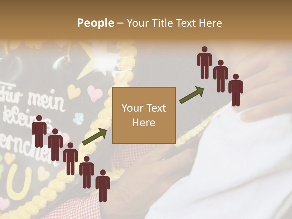 People In Love Are Kissing Near A Chocolate Heart PowerPoint Template