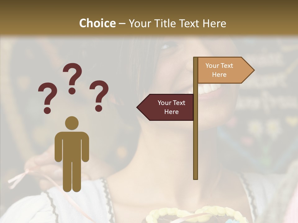 The Guy Gave The Girl A Chocolate Heart PowerPoint Template