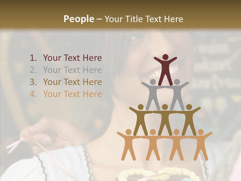 The Guy Gave The Girl A Chocolate Heart PowerPoint Template