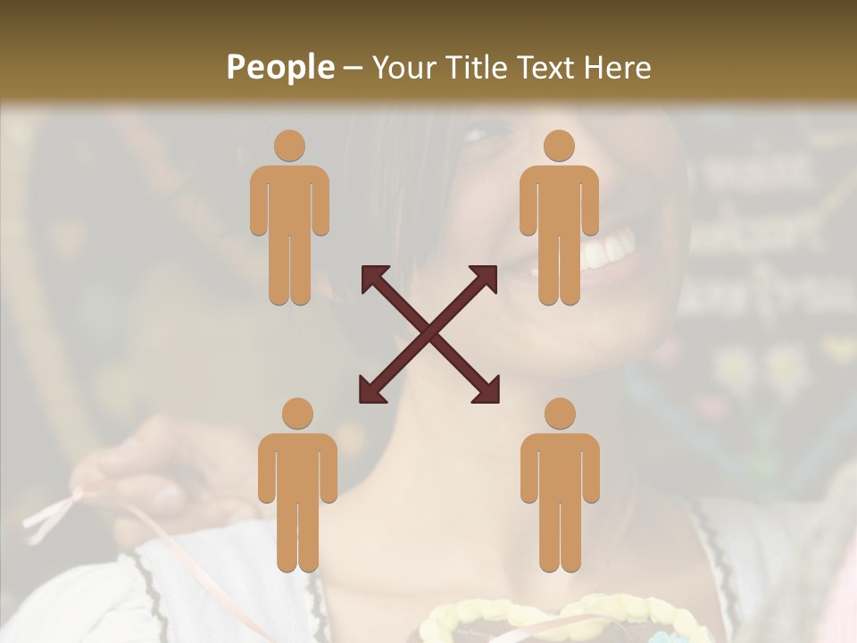 The Guy Gave The Girl A Chocolate Heart PowerPoint Template