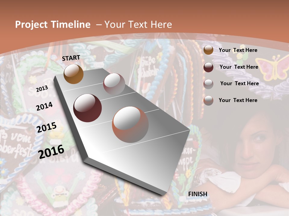 Beautiful Girl Lying On The Window Wondering PowerPoint Template