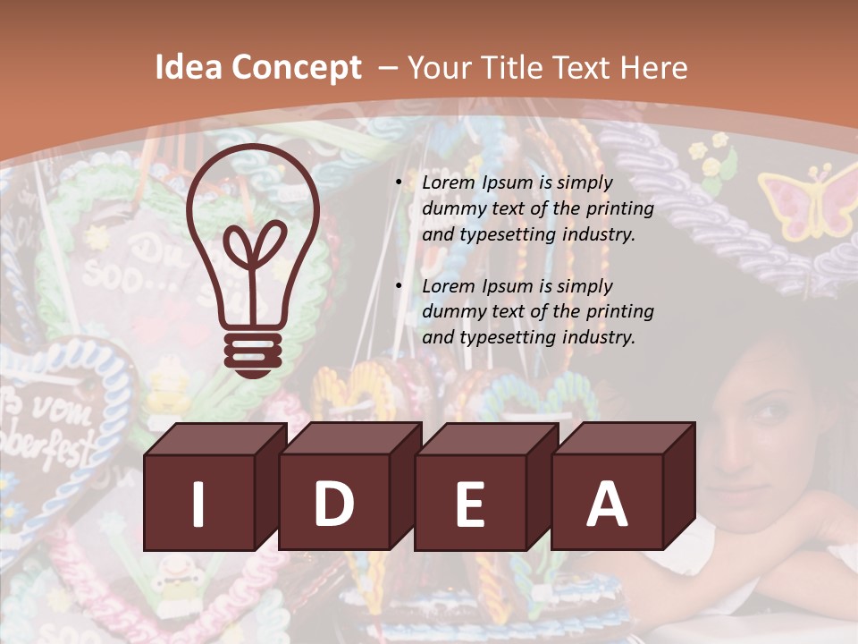 Beautiful Girl Lying On The Window Wondering PowerPoint Template