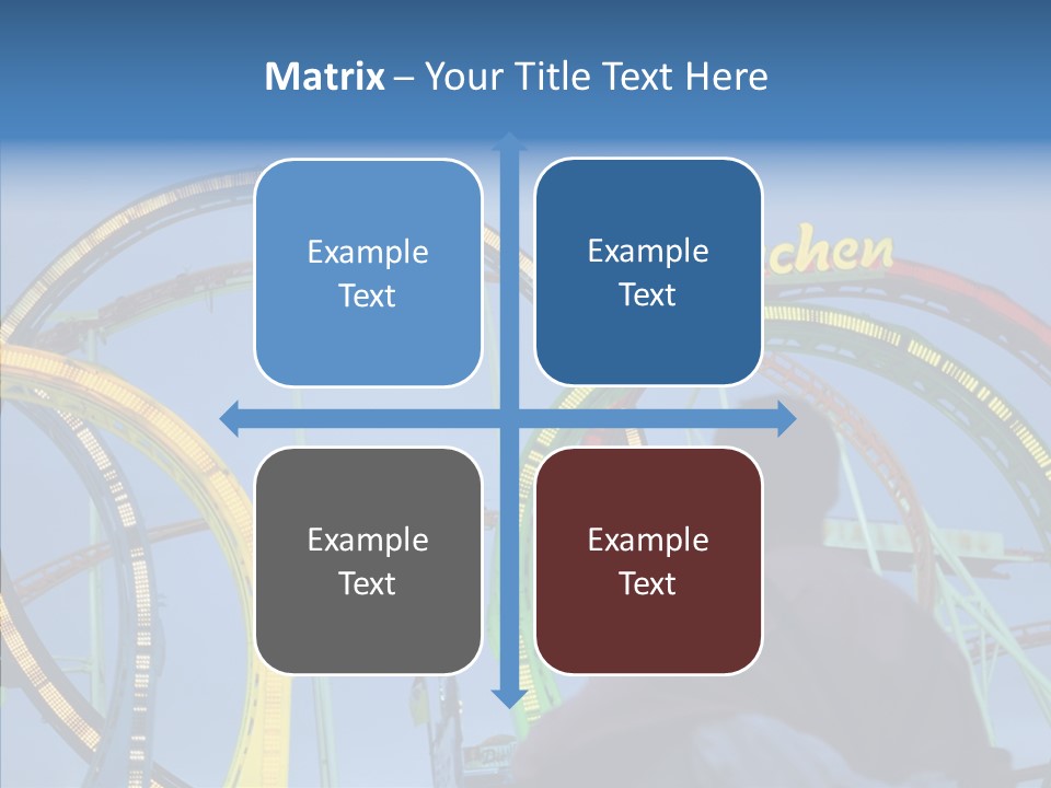 Couple Looking At Rollercoaster PowerPoint Template