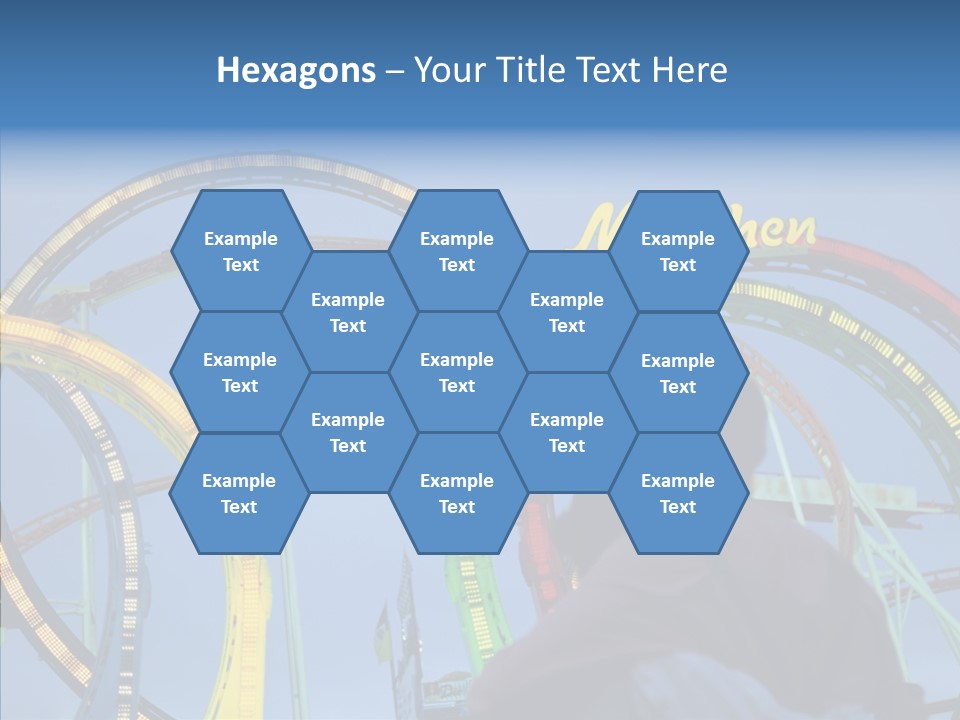 Couple Looking At Rollercoaster PowerPoint Template