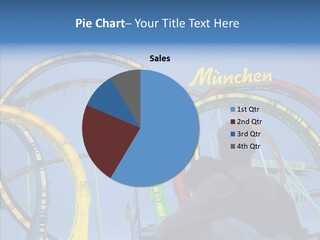 Couple Looking At Rollercoaster PowerPoint Template