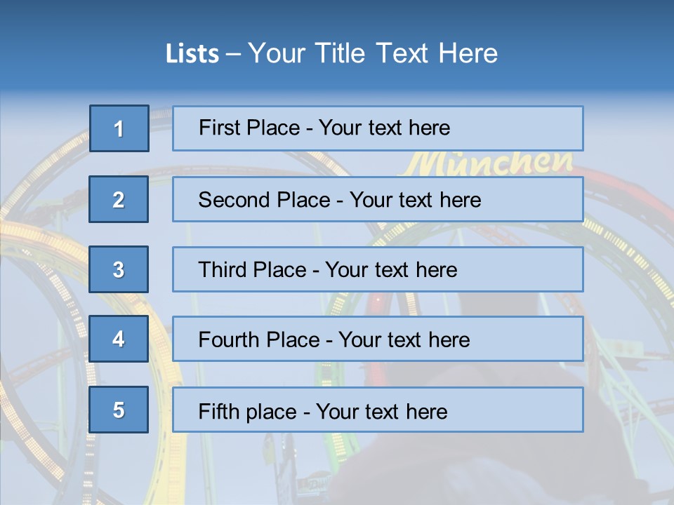 Couple Looking At Rollercoaster PowerPoint Template