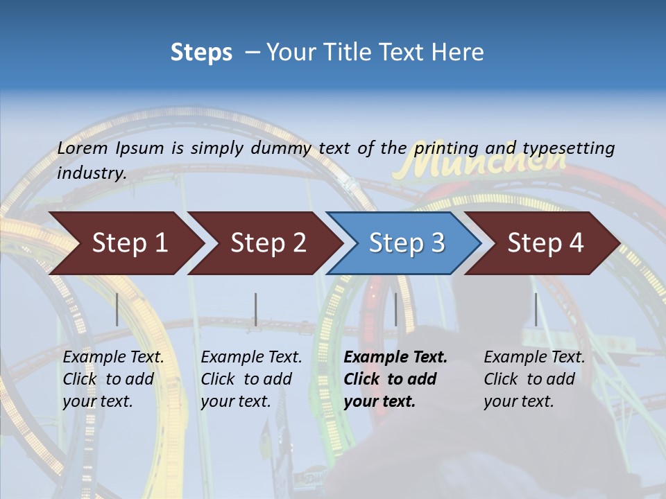Couple Looking At Rollercoaster PowerPoint Template