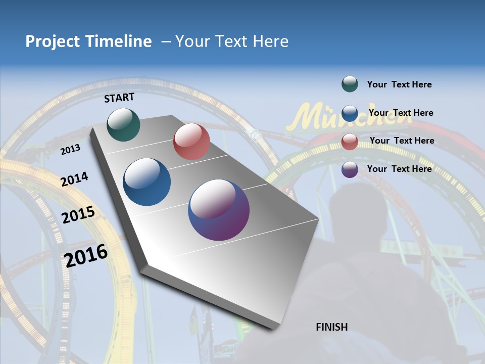 Couple Looking At Rollercoaster PowerPoint Template
