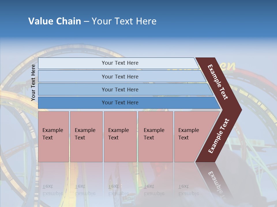 Couple Looking At Rollercoaster PowerPoint Template