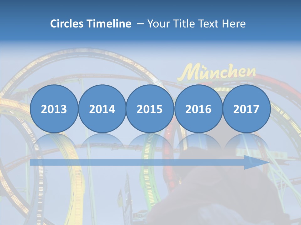 Couple Looking At Rollercoaster PowerPoint Template