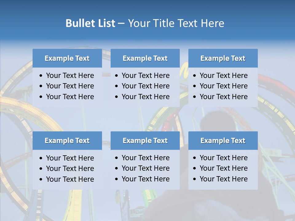 Couple Looking At Rollercoaster PowerPoint Template