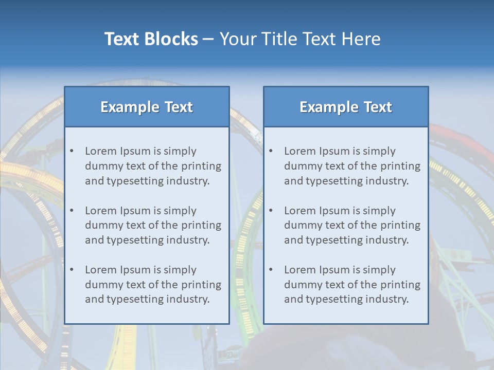 Couple Looking At Rollercoaster PowerPoint Template