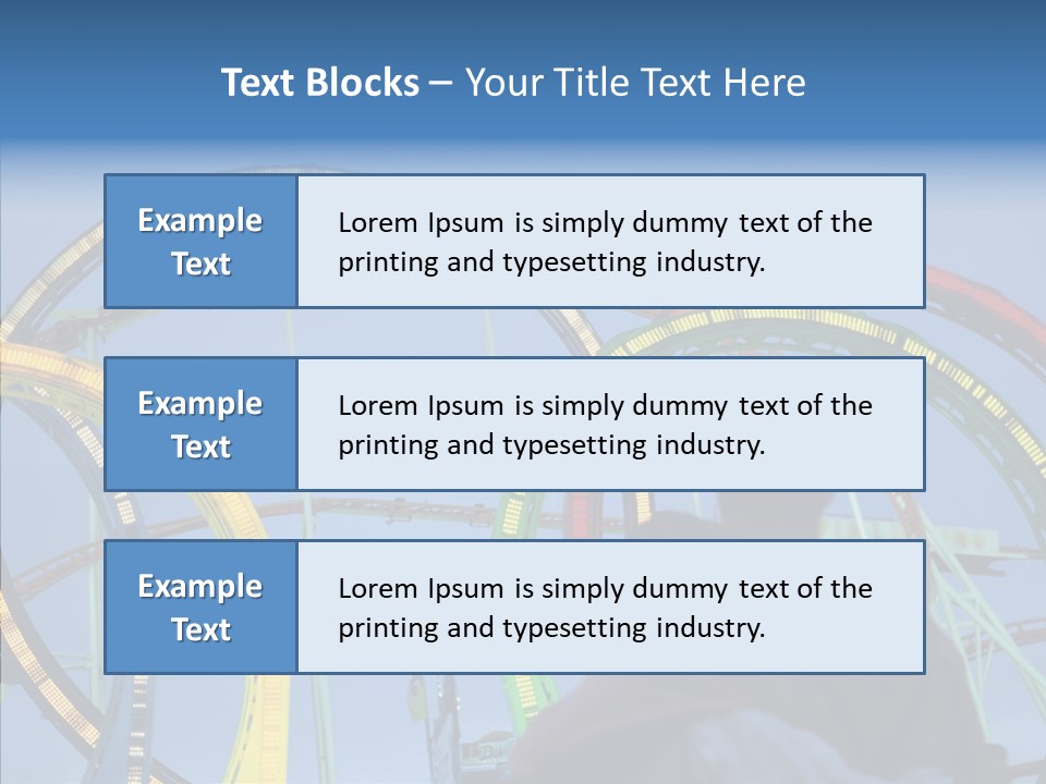 Couple Looking At Rollercoaster PowerPoint Template