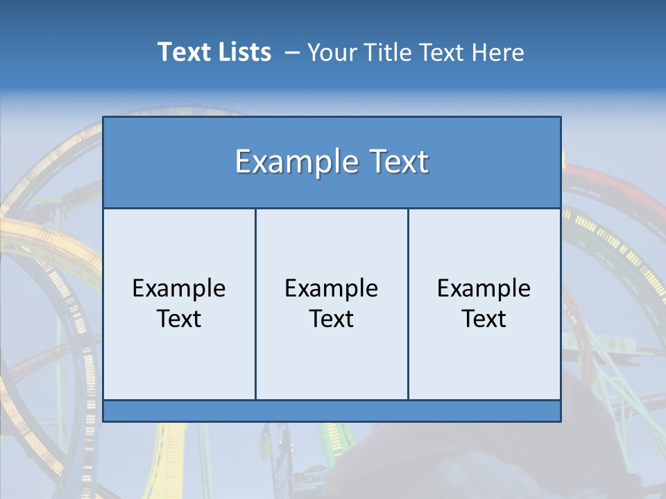 Couple Looking At Rollercoaster PowerPoint Template
