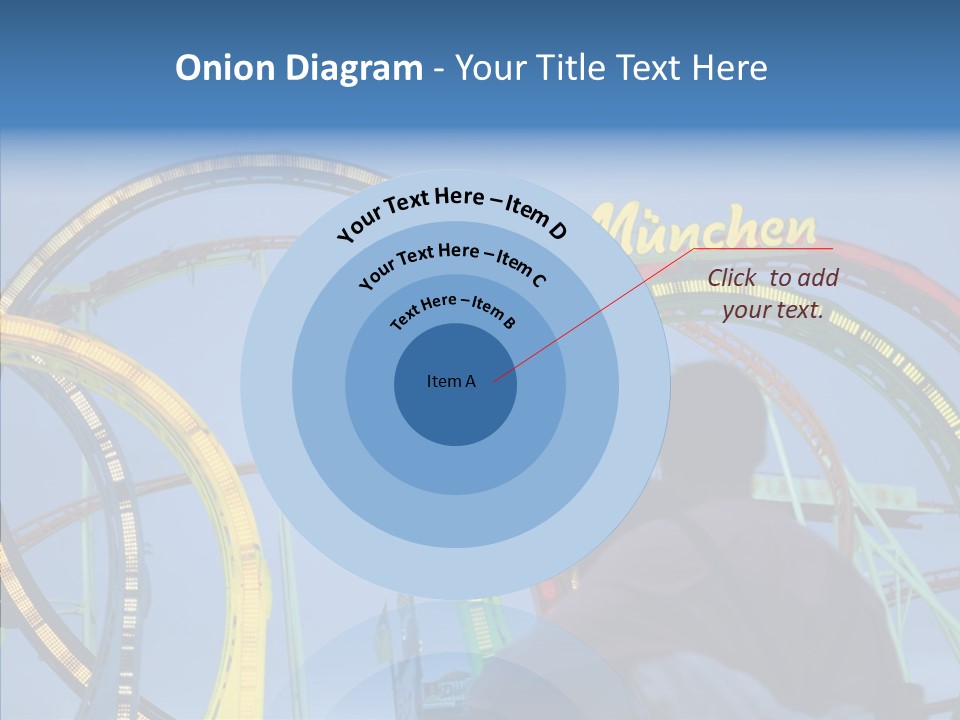 Couple Looking At Rollercoaster PowerPoint Template