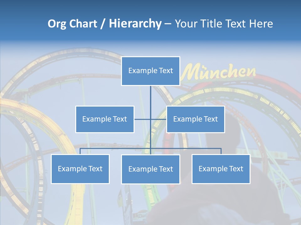 Couple Looking At Rollercoaster PowerPoint Template