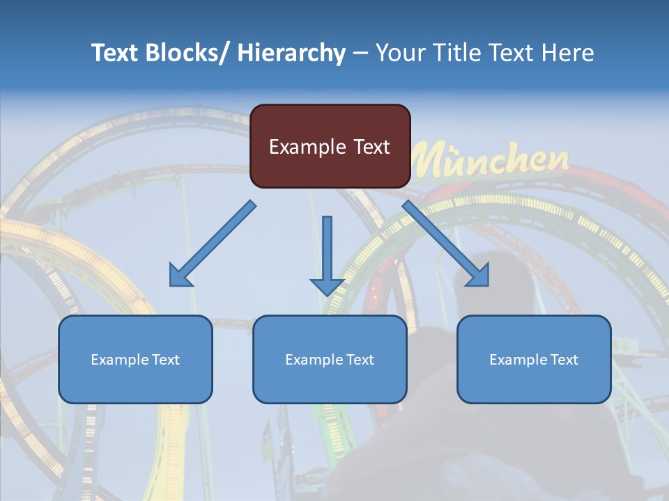 Couple Looking At Rollercoaster PowerPoint Template