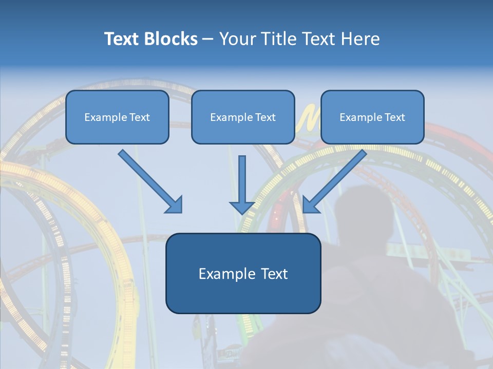 Couple Looking At Rollercoaster PowerPoint Template