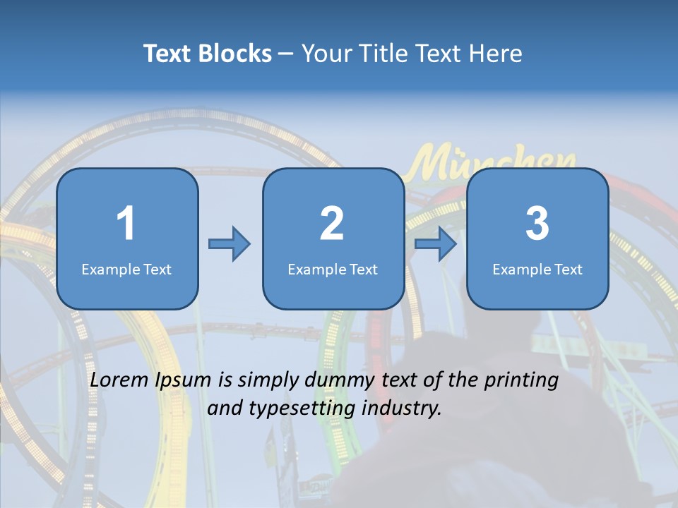 Couple Looking At Rollercoaster PowerPoint Template