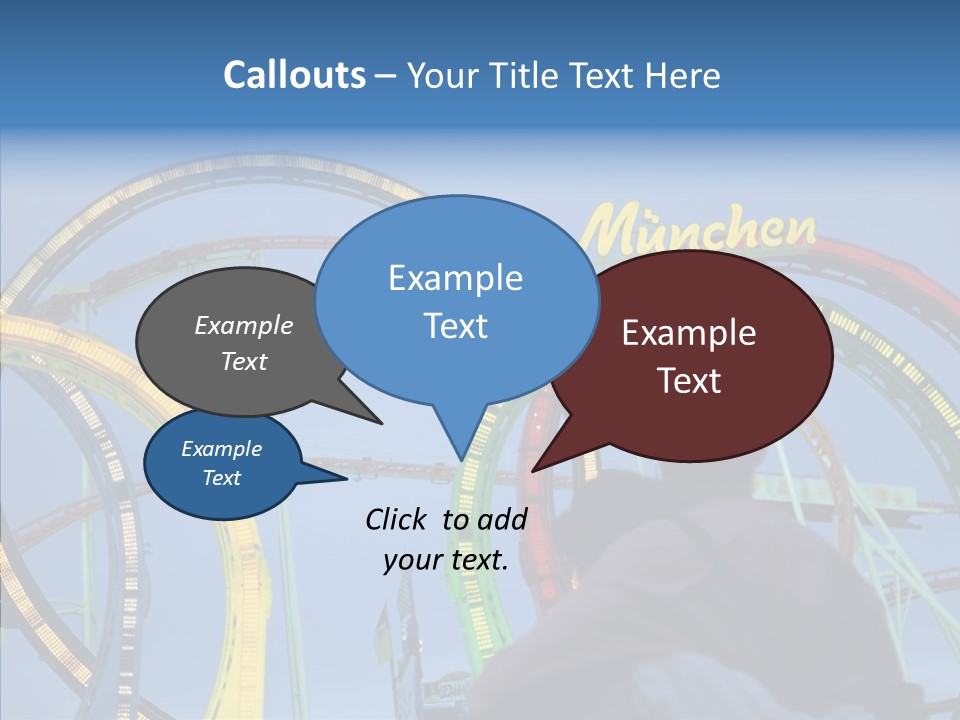 Couple Looking At Rollercoaster PowerPoint Template