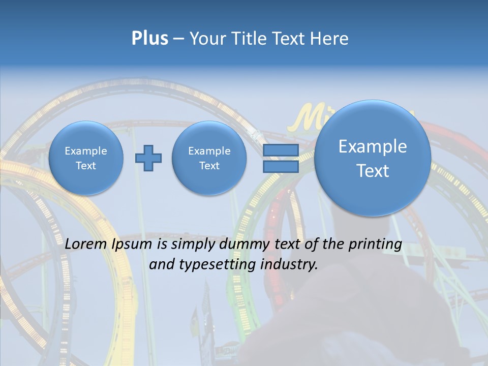 Couple Looking At Rollercoaster PowerPoint Template