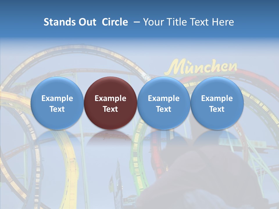 Couple Looking At Rollercoaster PowerPoint Template