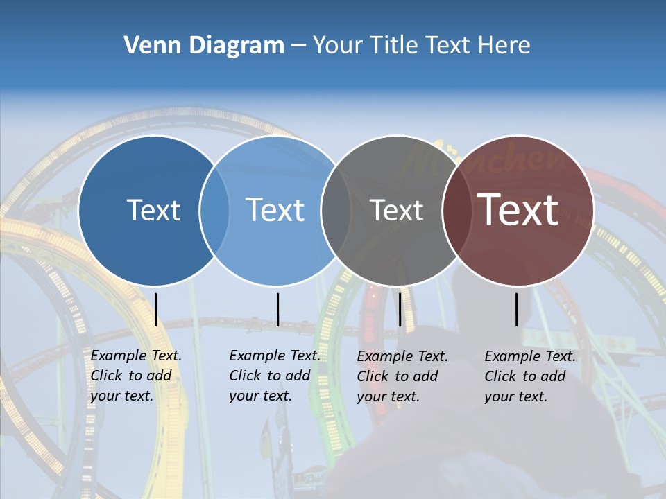 Couple Looking At Rollercoaster PowerPoint Template