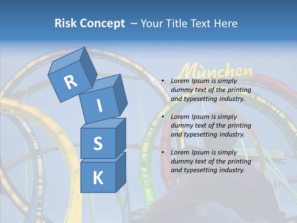 Couple Looking At Rollercoaster PowerPoint Template