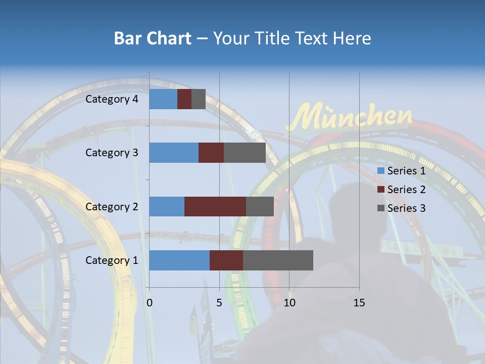 Couple Looking At Rollercoaster PowerPoint Template